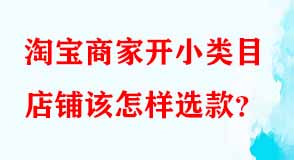 淘寶商家開(kāi)小類(lèi)目店鋪該怎樣選款